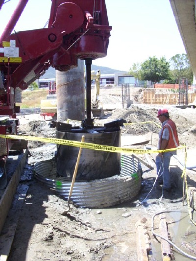 Large diameter shaft drilling work